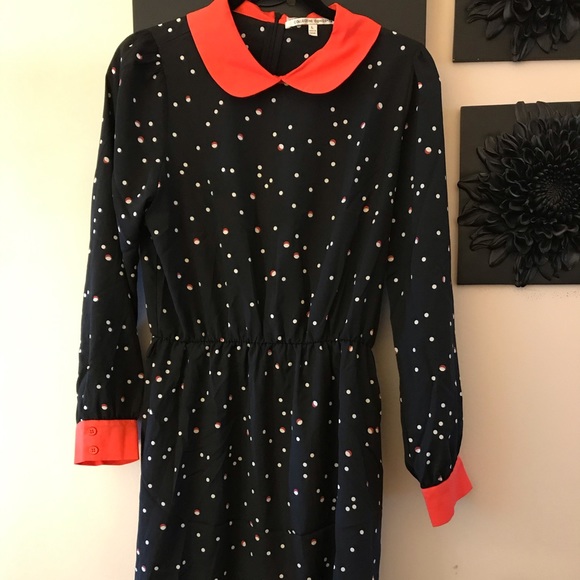 Collective Concepts Dresses & Skirts - Tunic dress with orange Peter Pan collar/sleeve